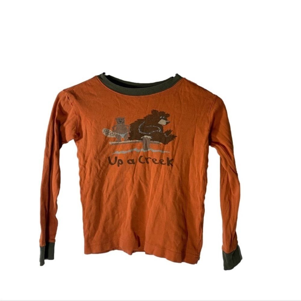 Lazy One‎ Kids Size 8 Orange Pajama Top